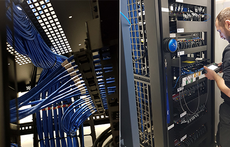 Un nostro tecnico durante l'installazione Dorsale in fibra ottica | Installazione dorsale in fibra ottica